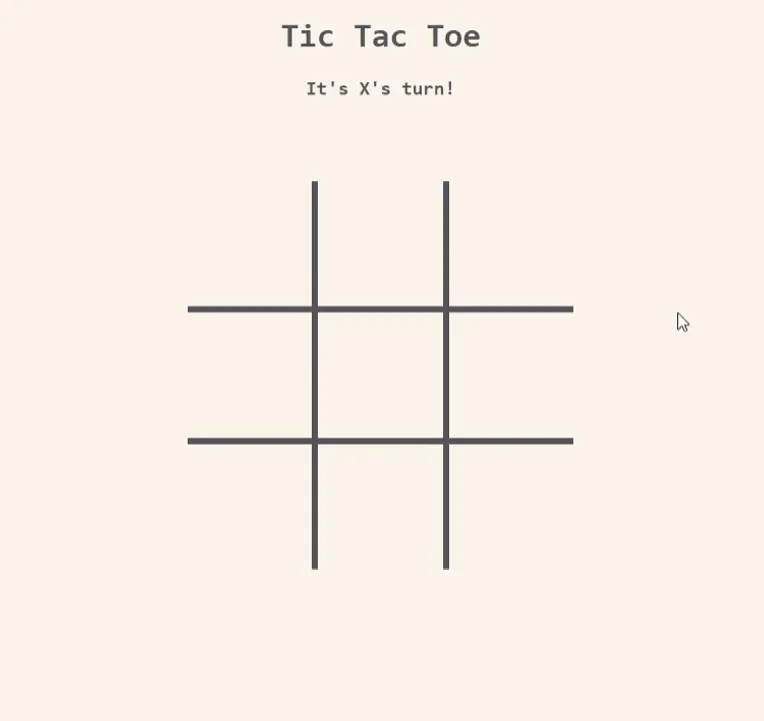 tic tac toe game built with glyph