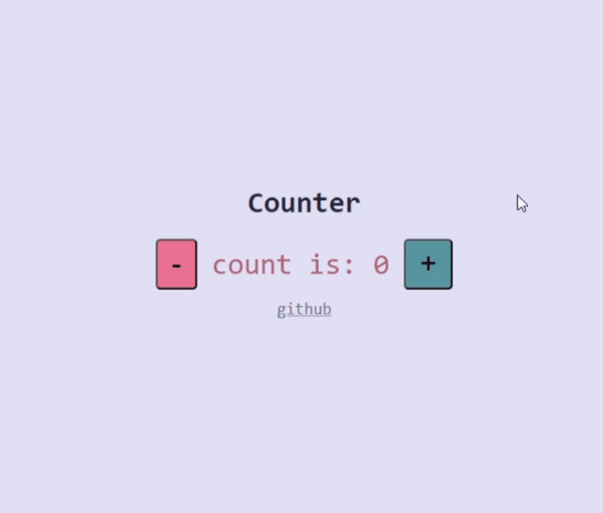 Counter app built with Glyph