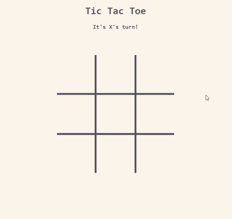 tic tac toe game built with glyph